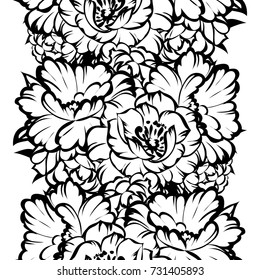 Abstract elegance seamless pattern with floral background