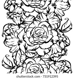 Abstract elegance seamless pattern with floral background