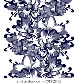 Abstract elegance seamless pattern with floral background