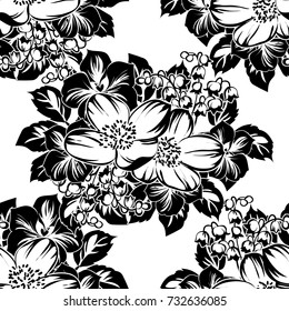 Abstract elegance seamless pattern with floral background