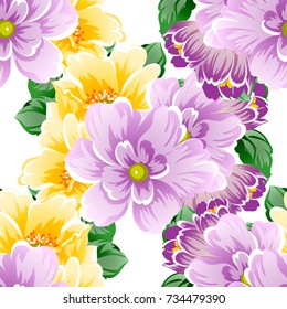 Abstract elegance seamless pattern with floral background