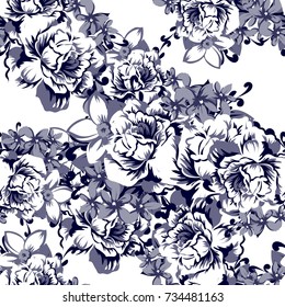 Abstract elegance seamless pattern with floral background