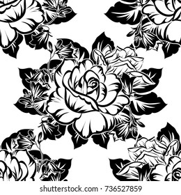 Abstract elegance seamless pattern with floral background