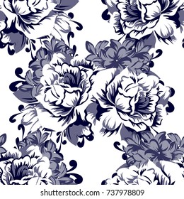 Abstract elegance seamless pattern with floral background