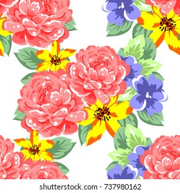Abstract elegance seamless pattern with floral background