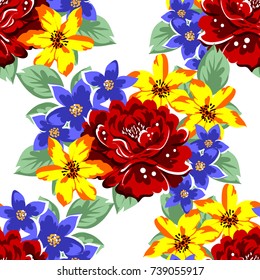 Abstract elegance seamless pattern with floral background