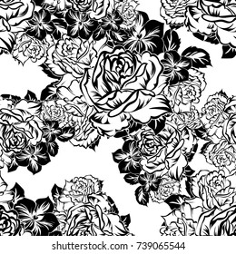 Abstract elegance seamless pattern with floral background