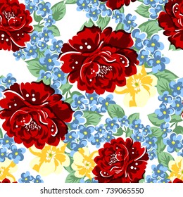 Abstract elegance seamless pattern with floral background