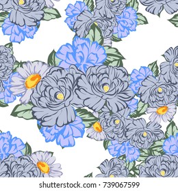 Abstract elegance seamless pattern with floral background