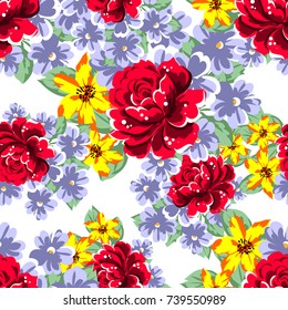 Abstract elegance seamless pattern with floral background