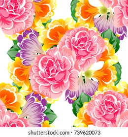 Abstract elegance seamless pattern with floral background