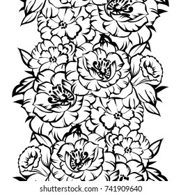 Abstract elegance seamless pattern with floral background