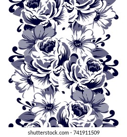 Abstract elegance seamless pattern with floral background