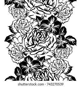 Abstract elegance seamless pattern with floral background