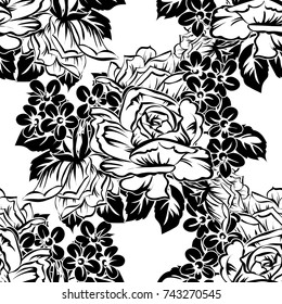 Abstract elegance seamless pattern with floral background