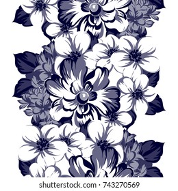 Abstract elegance seamless pattern with floral background