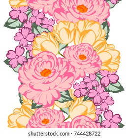 Abstract elegance seamless pattern with floral background