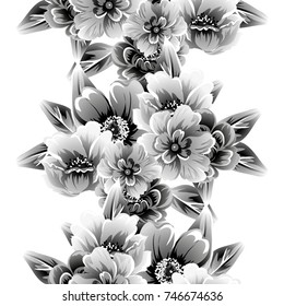 Abstract elegance seamless pattern with floral background