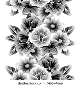 Abstract elegance seamless pattern with floral background