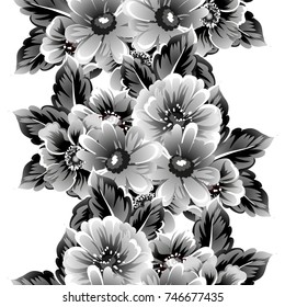 Abstract elegance seamless pattern with floral background