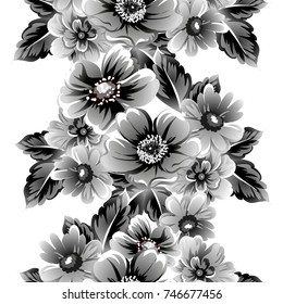 Abstract elegance seamless pattern with floral background