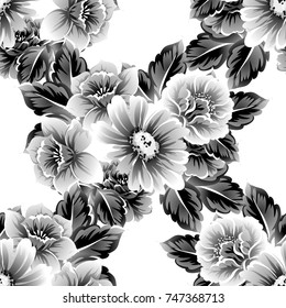 Abstract elegance seamless pattern with floral background