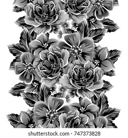 Abstract elegance seamless pattern with floral background