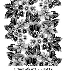 Abstract elegance seamless pattern with floral background