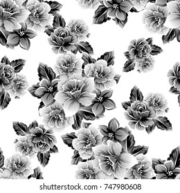 Abstract elegance seamless pattern with floral background