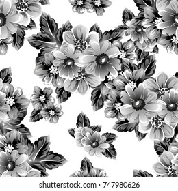 Abstract elegance seamless pattern with floral background