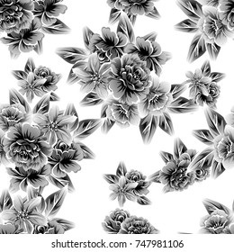 Abstract elegance seamless pattern with floral background