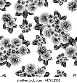 Abstract elegance seamless pattern with floral background