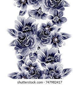 Abstract elegance seamless pattern with floral background