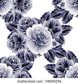 Abstract elegance seamless pattern with floral background