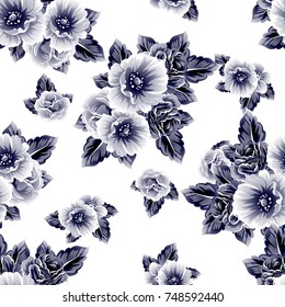Abstract elegance seamless pattern with floral background