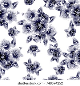 Abstract elegance seamless pattern with floral background