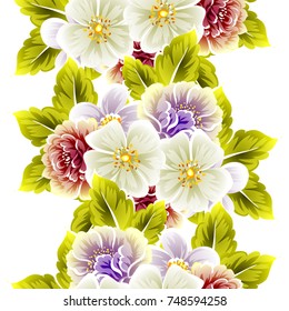 Abstract elegance seamless pattern with floral background