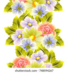 Abstract elegance seamless pattern with floral background