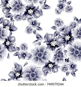 Abstract elegance seamless pattern with floral background