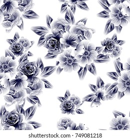 Abstract elegance seamless pattern with floral background
