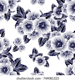 Abstract elegance seamless pattern with floral background