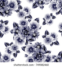 Abstract elegance seamless pattern with floral background