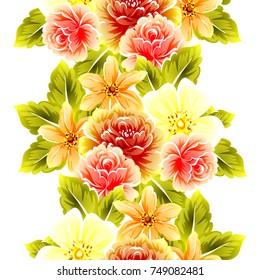 Abstract elegance seamless pattern with floral background