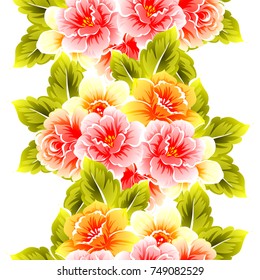 Abstract elegance seamless pattern with floral background