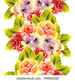 Abstract elegance seamless pattern with floral background