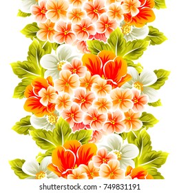 Abstract elegance seamless pattern with floral background