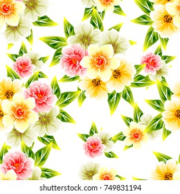 Abstract elegance seamless pattern with floral background