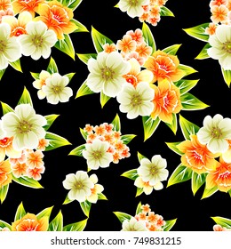 Abstract elegance seamless pattern with floral background