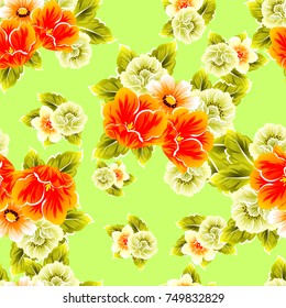 Abstract elegance seamless pattern with floral background