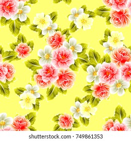 Abstract elegance seamless pattern with floral background